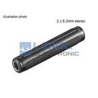 Redukcia Jack 2x6,3mm zásuvka Stereo PVC